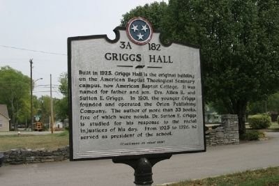 The Griggs Hall Historical Marker