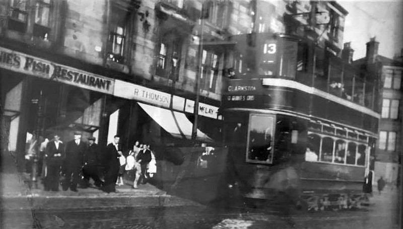 Maryhill Road late 1950s, site of the current McDonalds