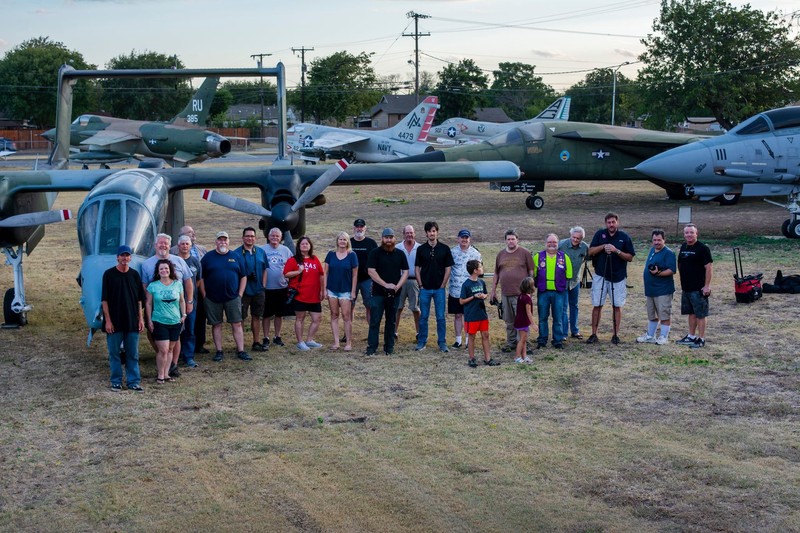 Aviaiton photographers at FWAM with the Marine Bronco