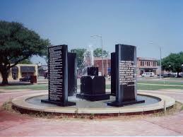 The monuments at the Charlese Sherrod Civil Rights Park.