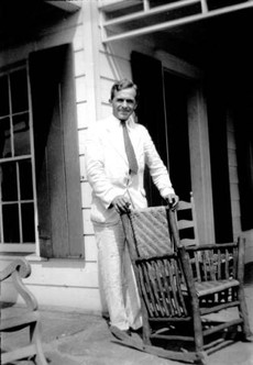 Dr. Arthur Shade Jones at his house, circa 1930s