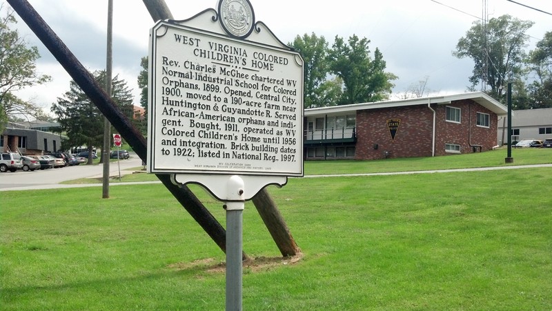 Looking from marker toward site of W.V. Colored Children's Home.