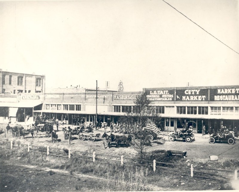 Park Avenue. In its early days, often called Front Street or Railroad Avenue. Locals referred to the row of buildings as "Brick Row."