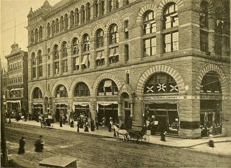 1895 Picture of the Cheney Building (then known as the Brown, Thompson & Co. Building).