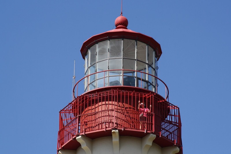 The upper section of the lighthouse. 