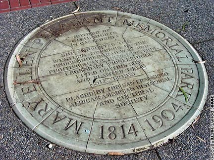 The Plaque placed in San Francisco, Ca located at 1661 Octavia St is a representation of where her 30 roomed mansion used to be. 