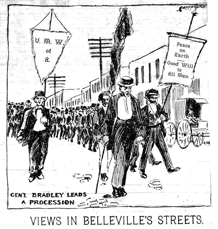 Alexander Bradley.was the Mt. Olive Miner who led the 1897 miners march to shut down the mines, a strike that brought about the 8 hour day. It was a catalyst for shutting down all the coal mines in the state. Bradley had entered the mines as