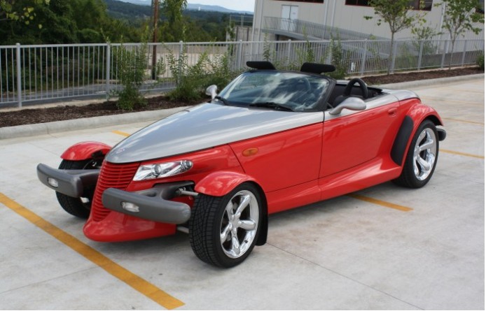 This 1999 Plymouth Prowler is one of many collector cars on display. Many of the of cars at the museum are available for purchase, including this one.