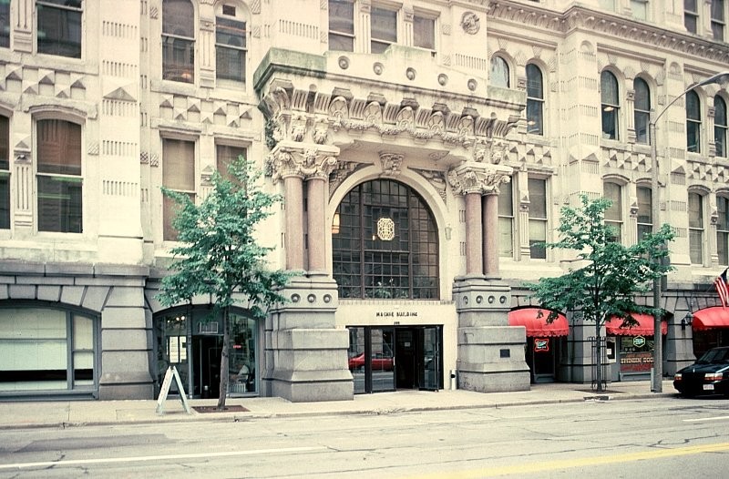 The entrance to the Mackie Building.