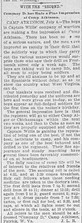 This July 6, 1898 article of the Wheeling Intelligencer describes life in Camp Atkinson. Image obtained from the Library of Congress, Chronicling American database.