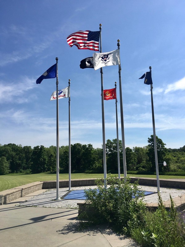 Veterans Memorial Park Flags honoring Wisconsin Veterans
