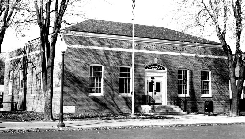 Post Office when it was first built in 1938 to help with unemployment during the Great Depression. 