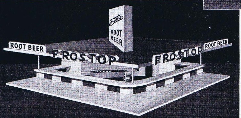 Frostop building design before the giant mug was introduced