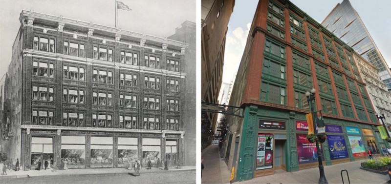 The Oliver Building only stood five stories high in 1907. Two stories were added in 1920.