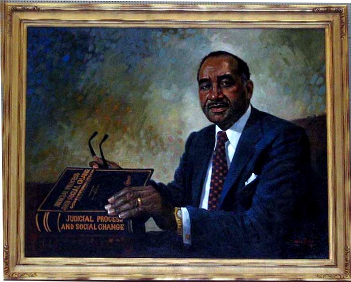 Oil Painting of Clarence M. Mitchell, Jr. - Located in Courtroom 215