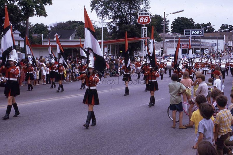 Milwaukee Avenue looking north from Maple Avenue, early 1970s