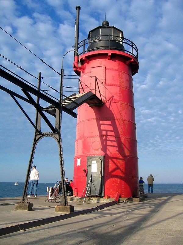 The South Haven Light was built in 1903 and remains an active navigational aid today. 