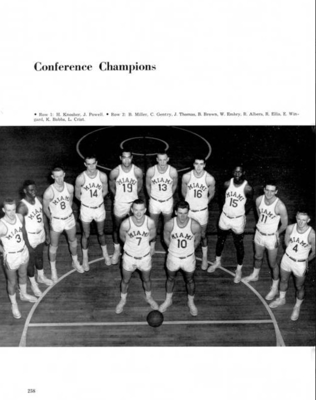 Wayne Embry leads the Varsity Basketball Team to a Conference Championship