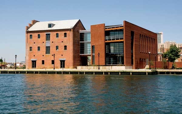 Harbor view of the Frederick Douglass-Isaac Myers Maritime Park.