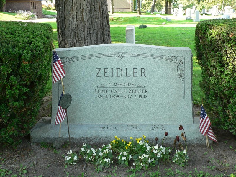 One of the many military burials at Forest Home, this tombstone is unique because it is not part of the military cemetery but rather a family marker. [1]