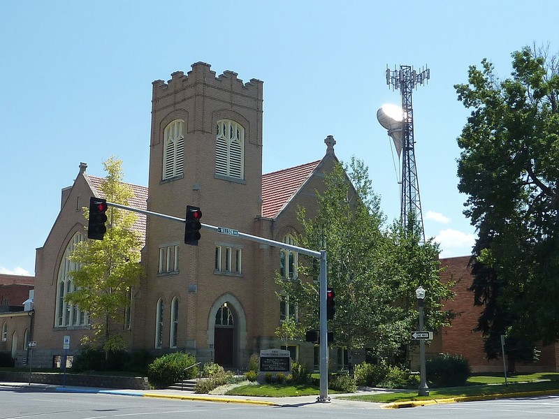 First Presbyterian Church was built in 1910 and is a fine example of Gothic Revival architecture.