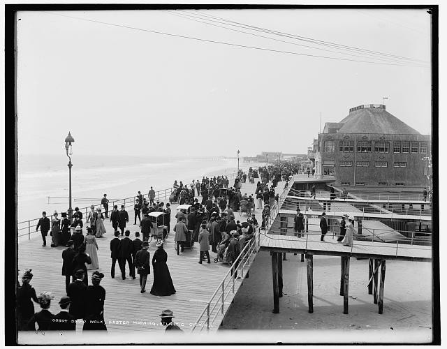 Atlantic City Boardwalk, Easter Morning (circa 1900)