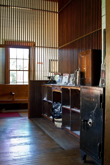 Ticket Office, ticket desk and cage