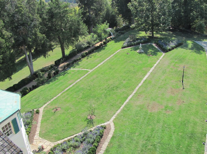 Formal Garden and Paths, Aerial View