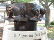 The St. Augustine Foot Soldier Monument was built to remember the participants in St. Augustine's protests against segregation.