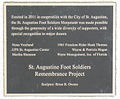 Foot Soldier Monument Donor Plaque