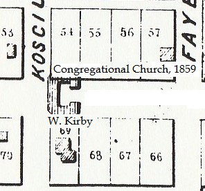 Location of the house in 1854, its now razed.