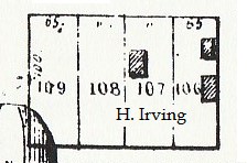 1854 location of Henery Irving's house.