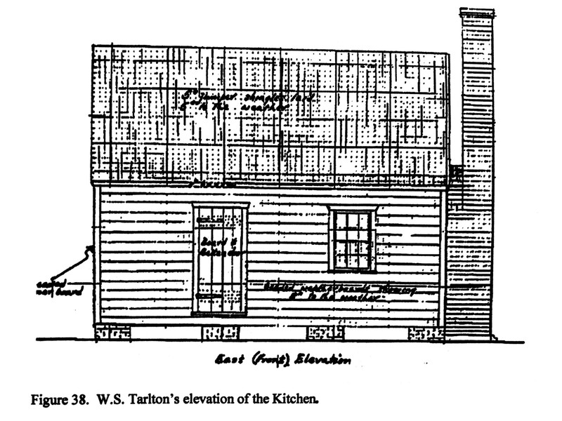 Elevation drawing of the Enslaved Kitchen