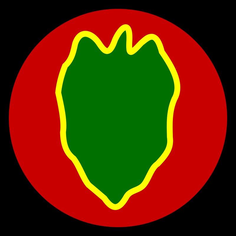 24th Infantry Division shoulder sleeve insignia, with Taro leaf