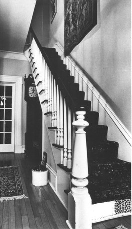 Stairs, Baluster, Handrail, Black-and-white