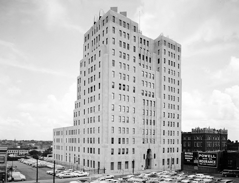 Southern Bell Telephone Building as it looked in 1961, before the AT&T tower was added a couple of years later. at 51 Ivy Street