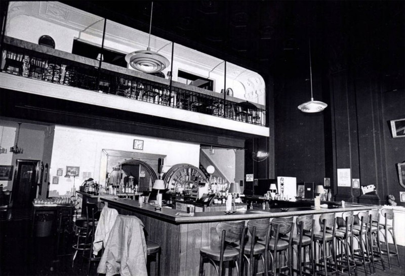 The original vault from the Commercial Savings and Trust Company could be seen behind the bar at the Bank Jazz Club.