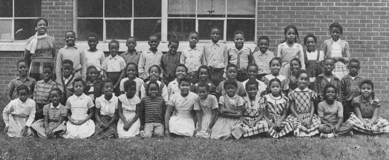 Mrs. Bazelia Harris' class at Franklin Training School. Mrs. Harris lived on Natchez Street near the school and was a long-time and much-beloved teacher.
Photo courtesy of the Williamson County Historical Society.