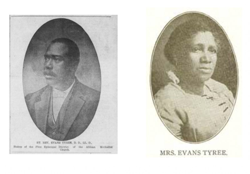 Bishop Evans Tyree and his wife who were leaders in the AME Church and instrumental in giving Shorter Chapel its strong start.