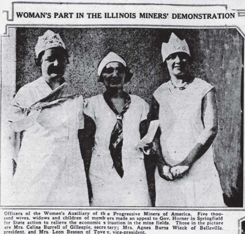 The women wore white as a uniform of solidarity. Agnes Burns Wieck is in the middle of this photograph. Learn more about her in the audio documentary.