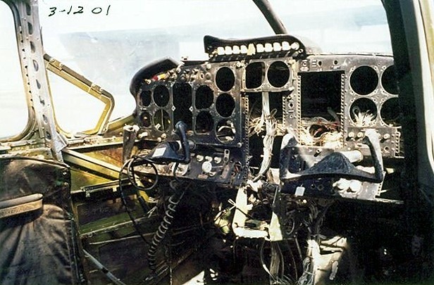 O-2 Cockpit before restoration