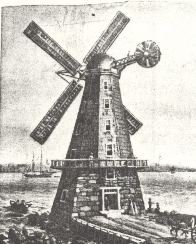 The Great Western Mill as it looked on its original site - taken from a copy of original print