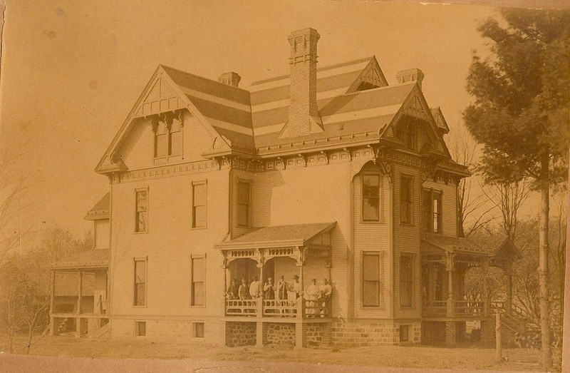 This picture shows the house as it appeared sometime in the late 1800s.