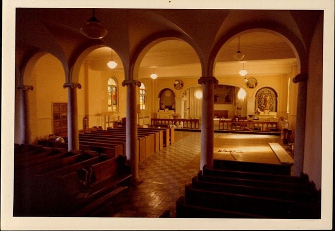 View inside the chapel the Capuchins built.