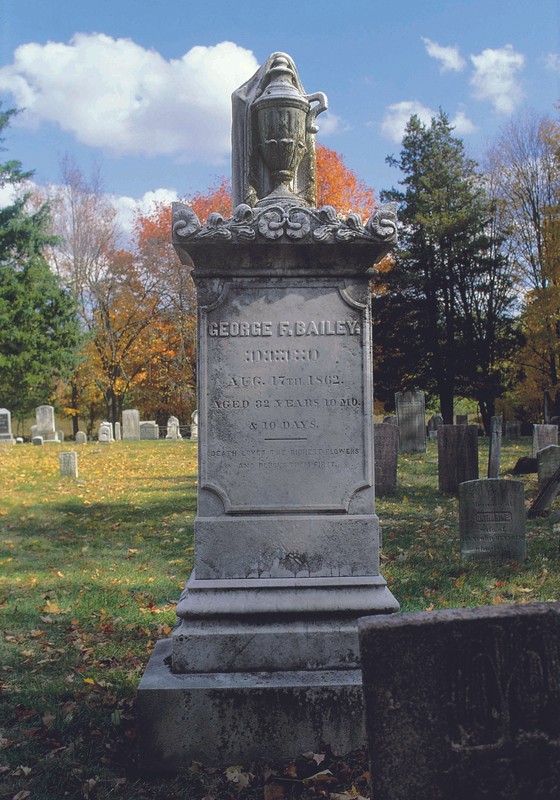 Monument at the grave of George Bailey (1829-1862).