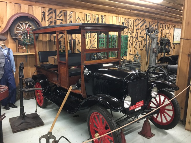 The depot hack was essentially an early taxi or station wagon. Its main purpose was to transport luggage around train stations or to hotels. This example was built in 1923.