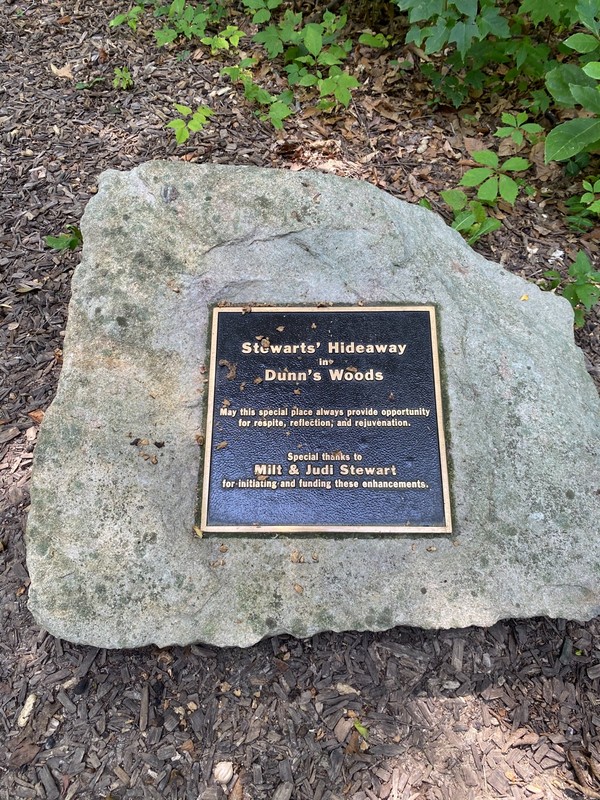 The plaque on the marker