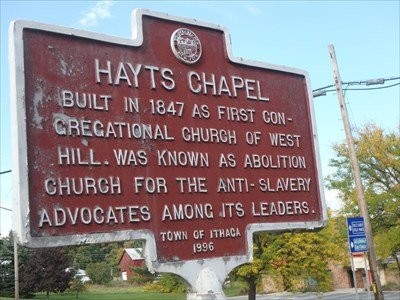 Historic marker at Hayt's Chapel