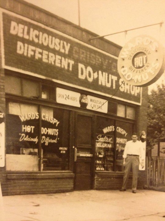 Outside Ward's, circa 1940s