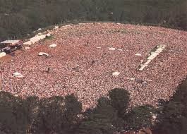 Large crowds attended the 1991 Tribute Concert for concert promoter Bill Graham, held at the Polo Fields in Golden Gate Park